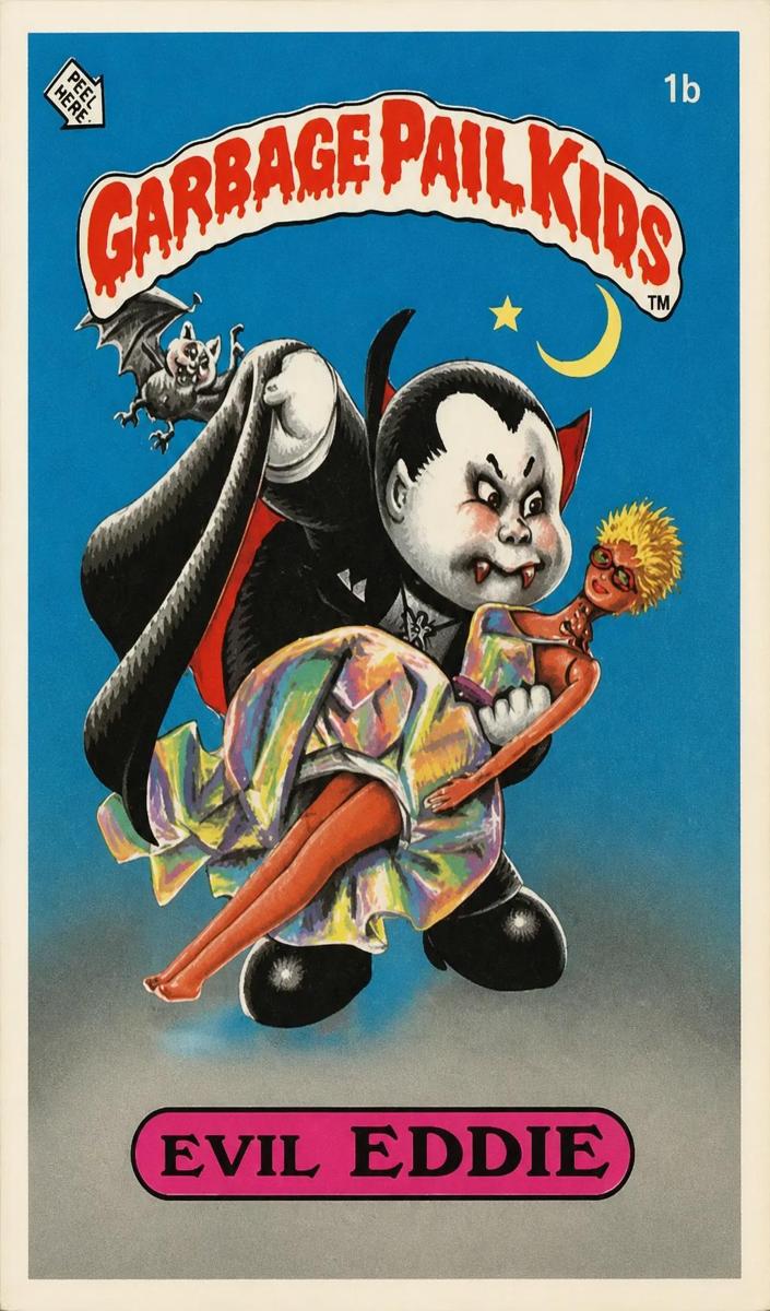 1985 GARBAGE PAIL KIDS STICKERS #1b EVIL EDDIE PSA 10