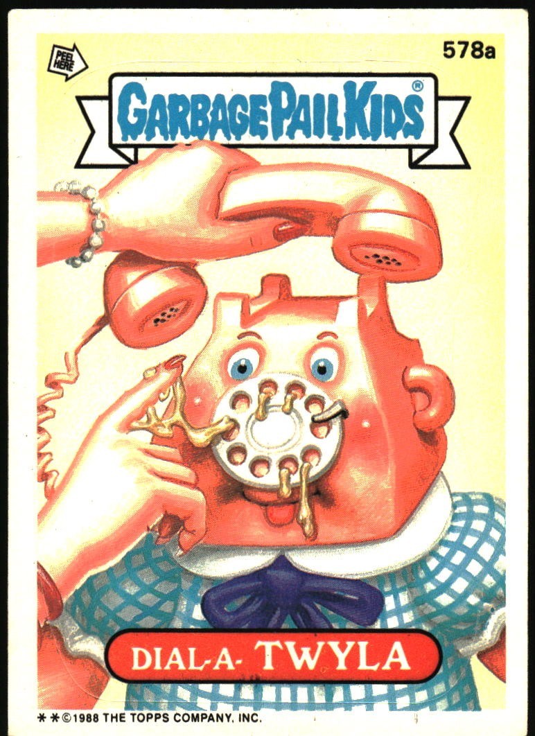 1988 Topps Garbage Pail Kids Series 14 #578a Dial-A-Twyla front