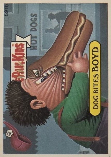 1988 Topps Garbage Pail Kids Series 15 #591b Dog Bites Boyd front