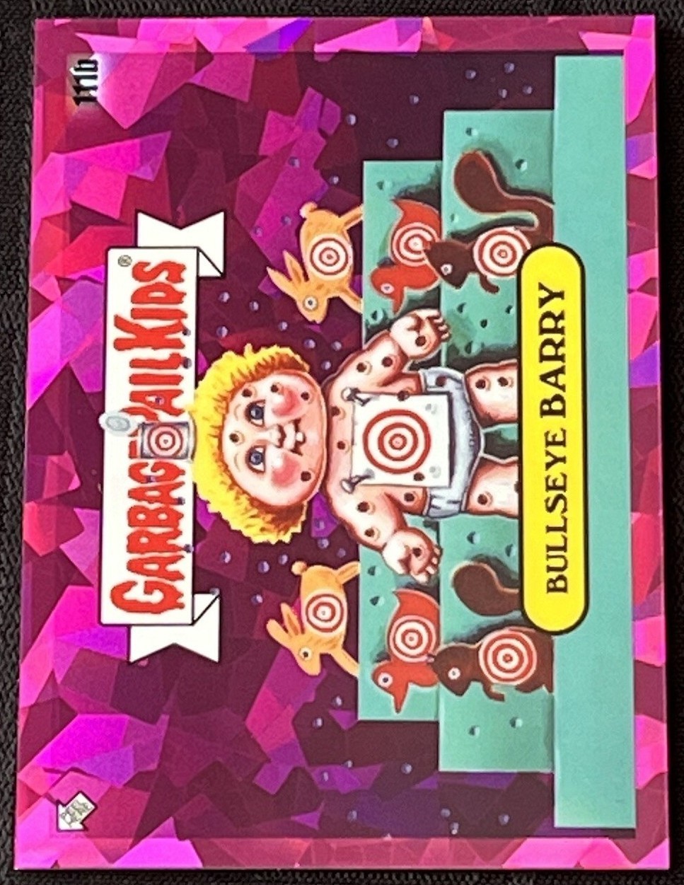 2021 Topps Garbage Pail Kids Sapphire Edition Aqua #111b Bullseye Barry front