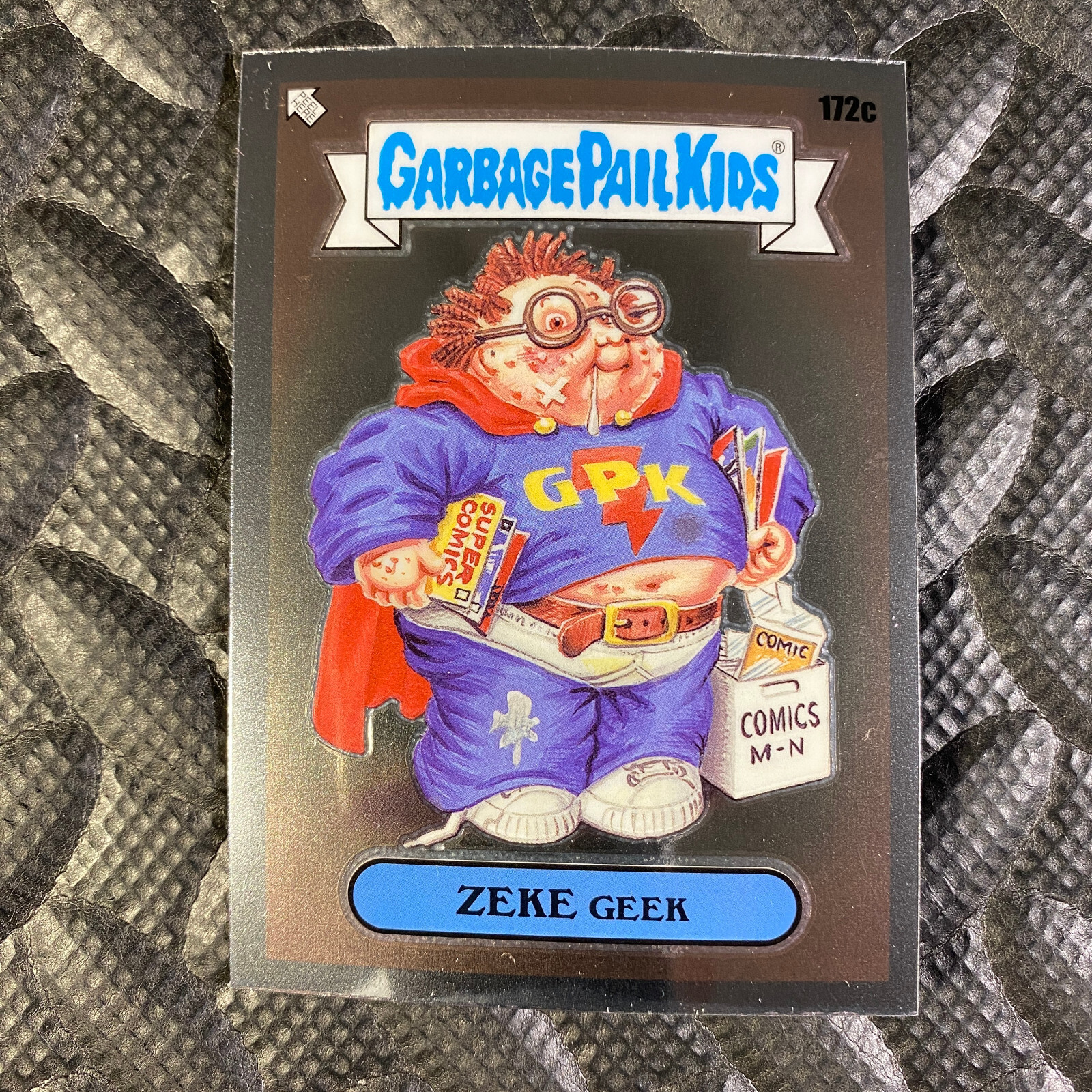2022 Topps Garbage Pail Kids Chrome #172c Zeke Geek front