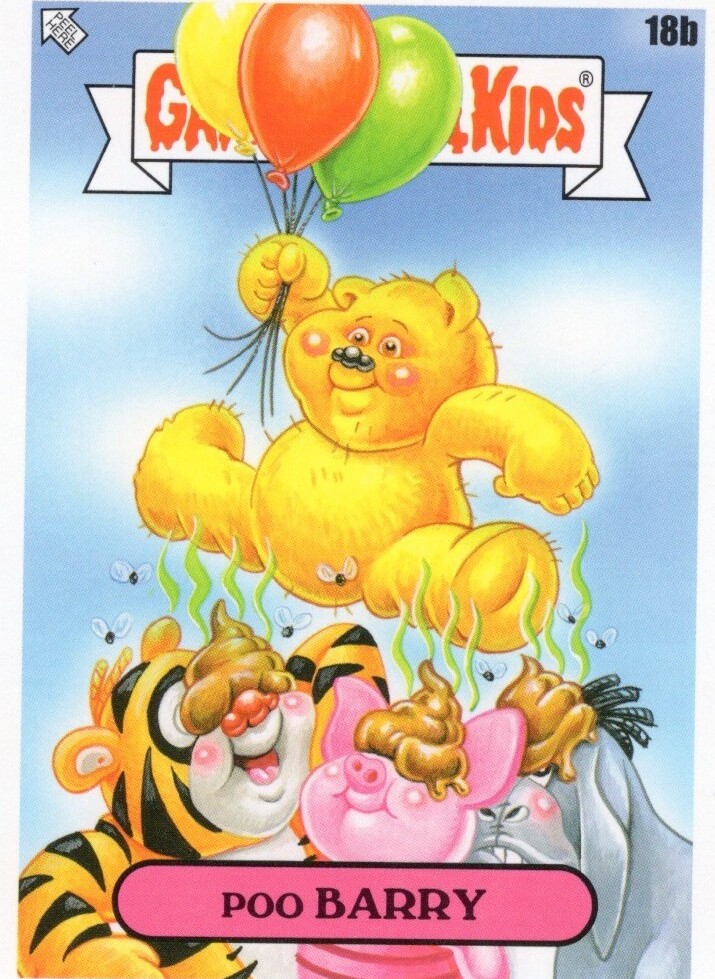 2022 Topps Garbage Pail Kids Book Worms BOOGER GREEN #18B Poo Barry front