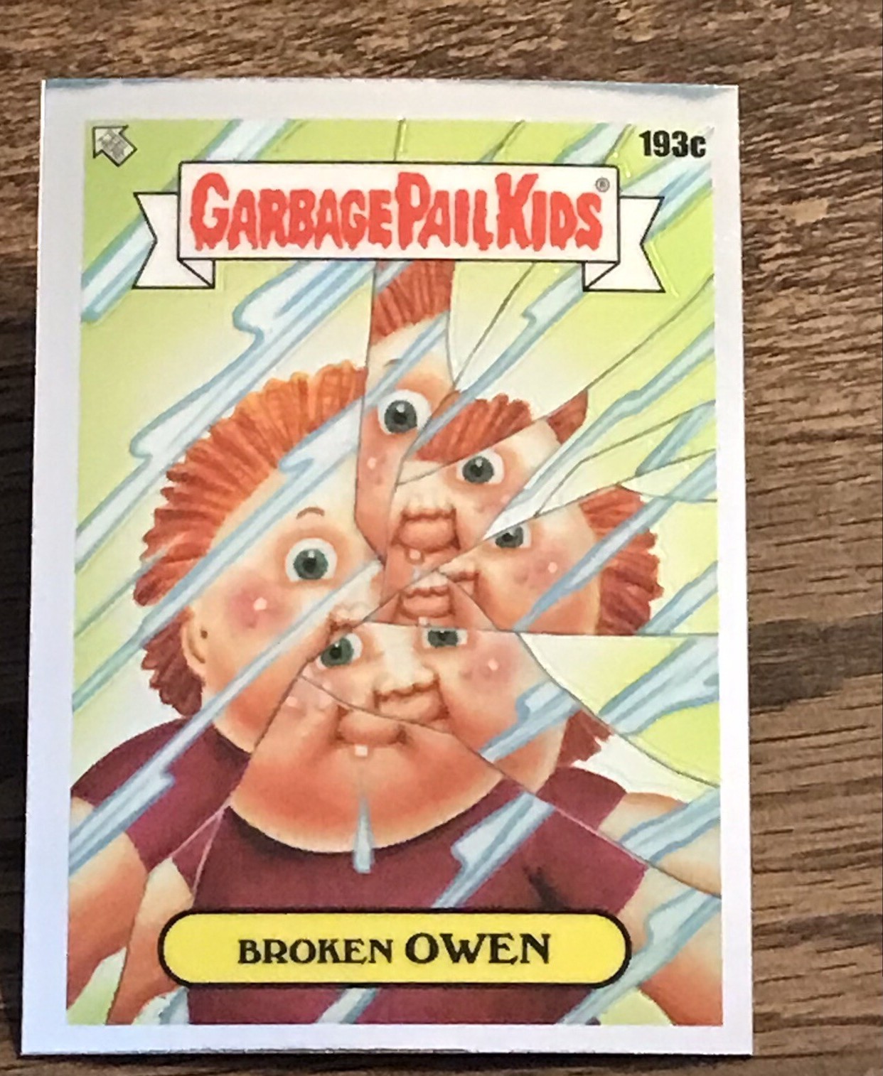 2022 Topps Garbage Pail Kids Chrome #193c Broken Owen front