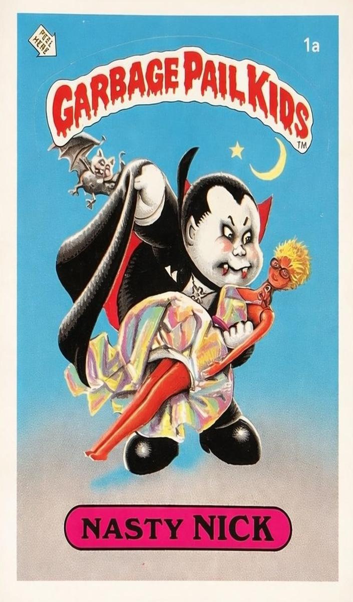 1985 GARBAGE PAIL KIDS STICKERS #1a NASTY NICK PSA 10