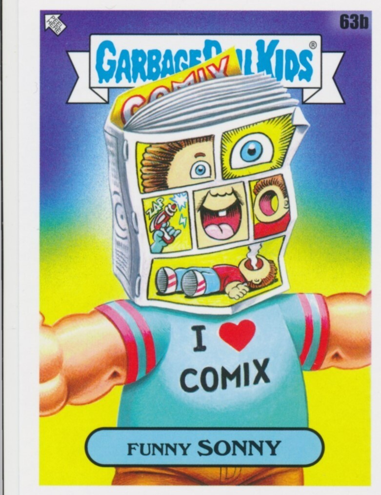 2022 Topps Garbage Pail Kids Book Worms Red Herring Red #63b Funny Sonny front