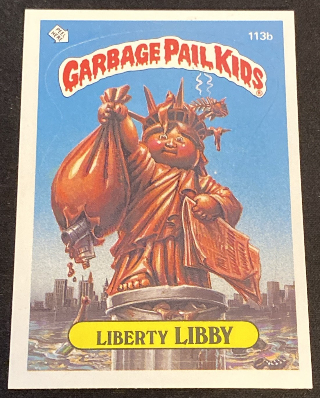 1986 Garbage Pail Kids Garbage Pail Kids Series 3 #113B Liberty Libby front