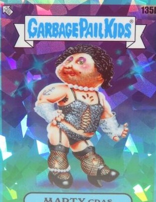 2021 Topps Garbage Pail Kids Sapphire Edition Aqua #135b Marty Gras front