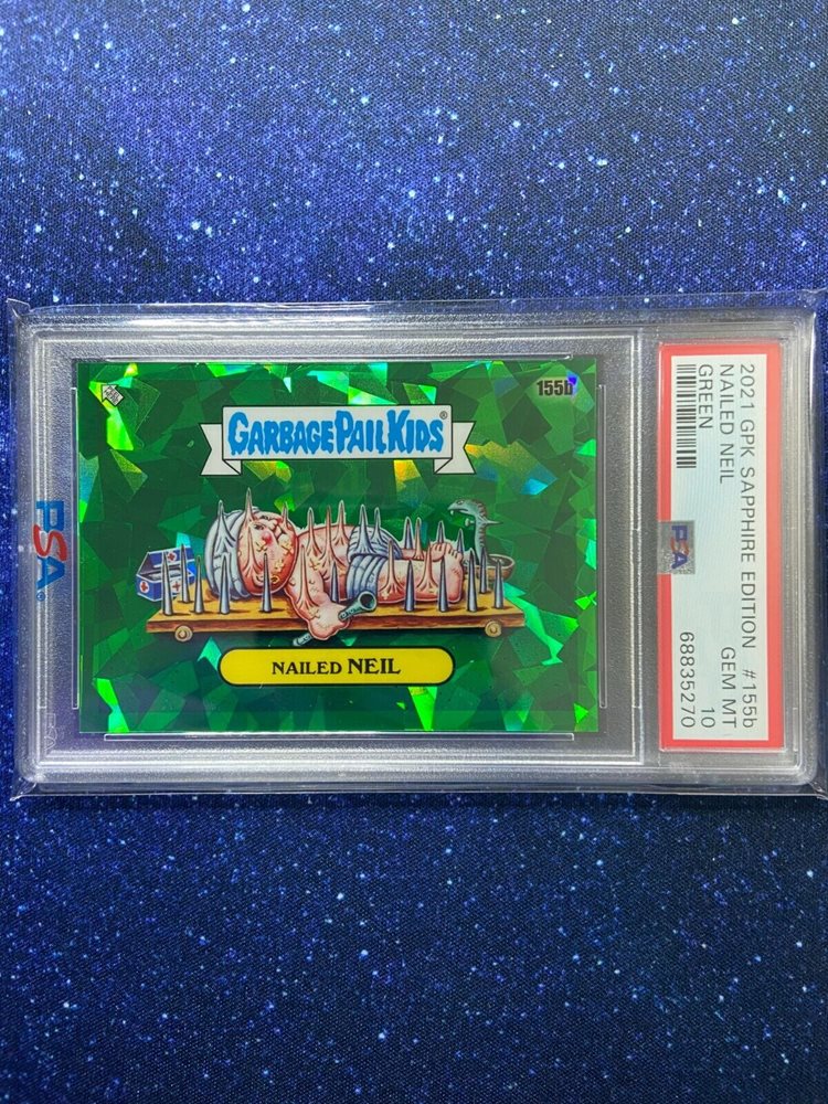 2021 Topps Garbage Pail Kids Sapphire Edition Green #155b Nailed Neil front