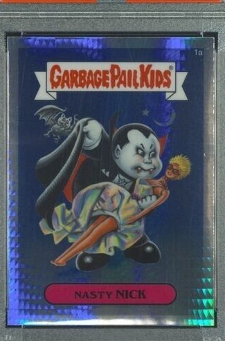 2013 Topps Garbage Pail Kids Chrome Series 1 Prism Refractor #1a Nasty Nick front