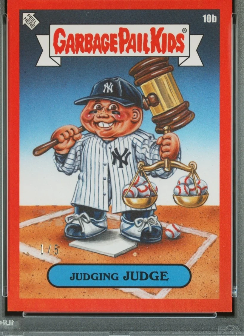 2023 Topps Topps Garbage Pail Kids X Mlb Series 3 Red Foil #10b Judging Judge front