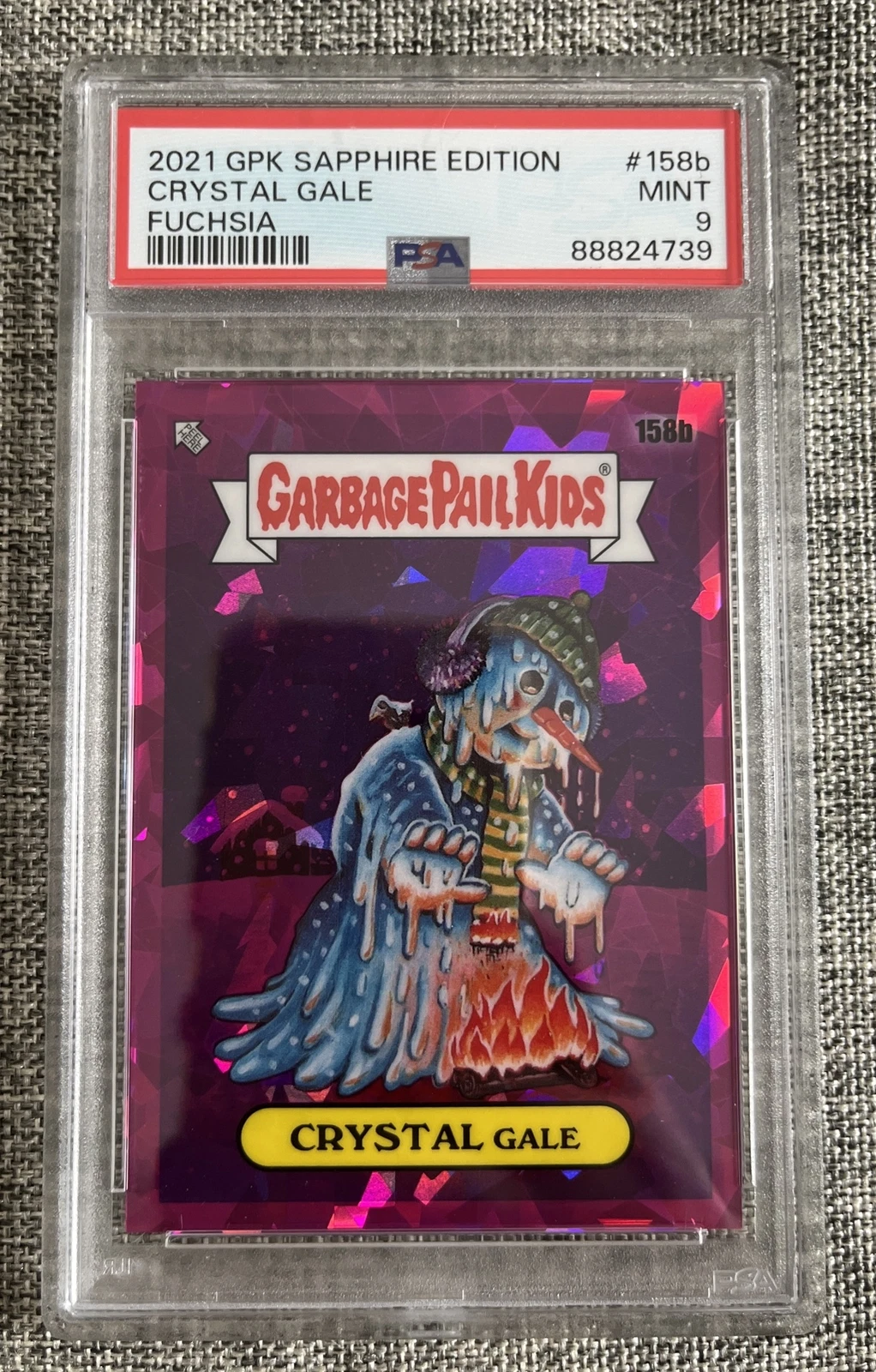 2021 Topps Garbage Pail Kids Sapphire Edition Fuchsia #158b Crystal Gale front