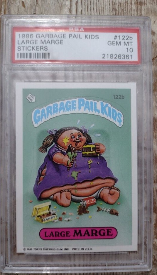1986 Topps Garbage Pail Kids Series 3 #122b Large Marge front