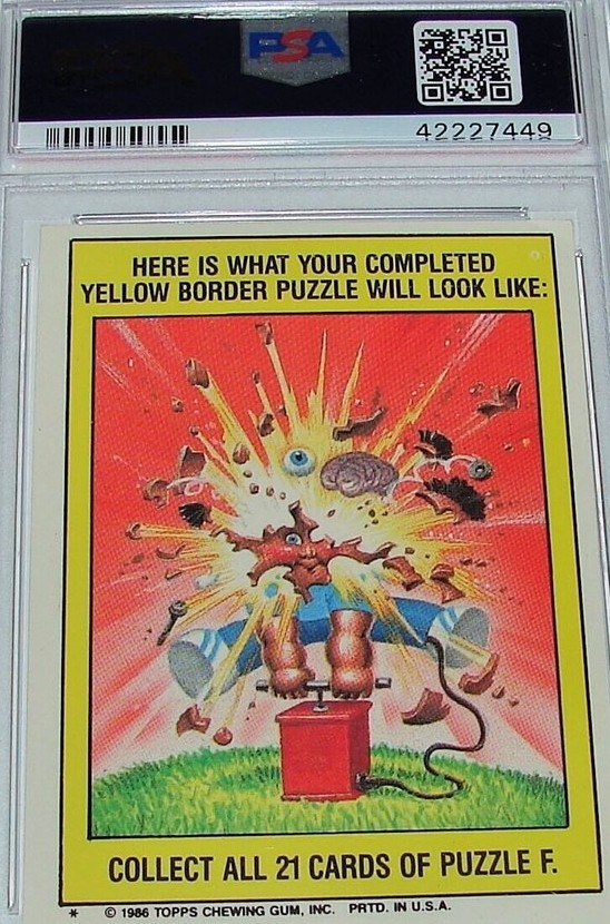 1986 Topps Garbage Pail Kids Stickers #207a Over Flo front