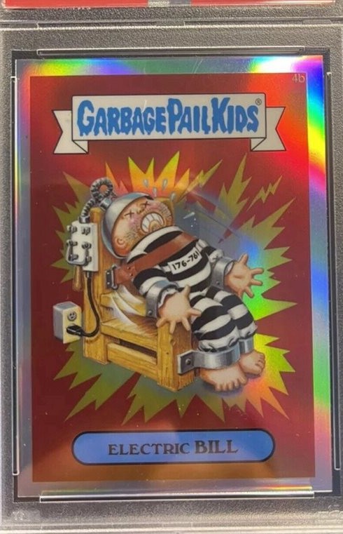 2013 Topps Garbage Pail Kids Chrome Series 1 Refractor #4b Electric Bill front