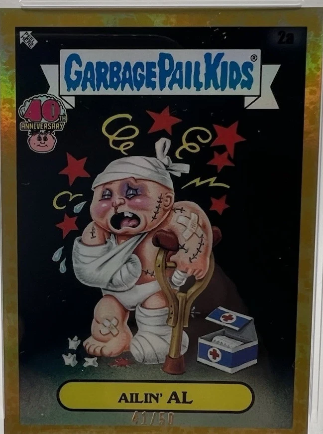 2025 Topps Worst Of Garbage Pail Kids 40Th Anniversary Fool'S Gold #2a Ailin' Al front