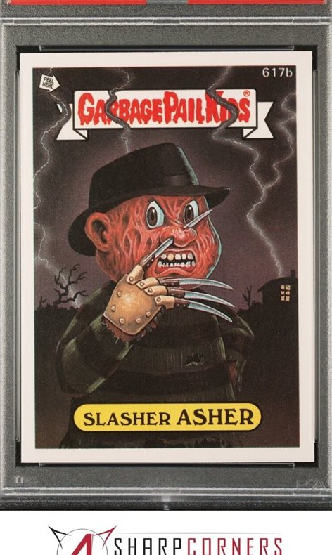 1988 Topps Garbage Pail Kids Series 15 #617b Slasher Asher front