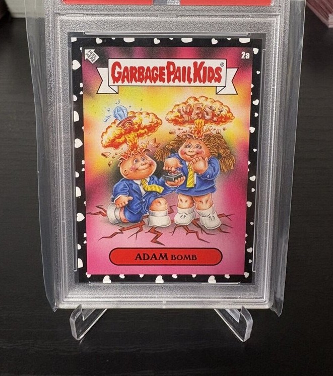 2020 Topps Garbage Pail Kids Mr. And Mrs. Black Hearts #2a Adam Bomb front