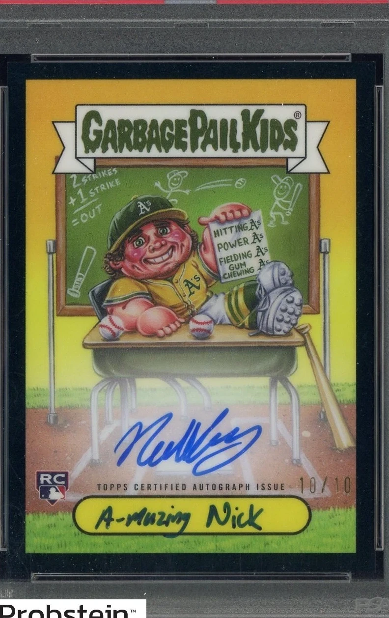 2025 Bowman Chrome Bowman Gpk Autographs A-Mazing Nick/Nick Kurtz PSA 9