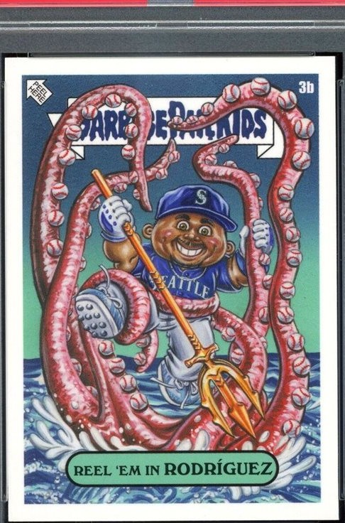 2023 Topps Topps Garbage Pail Kids X Mlb Series 3 #3b Reel 'Em In Rodriguez front