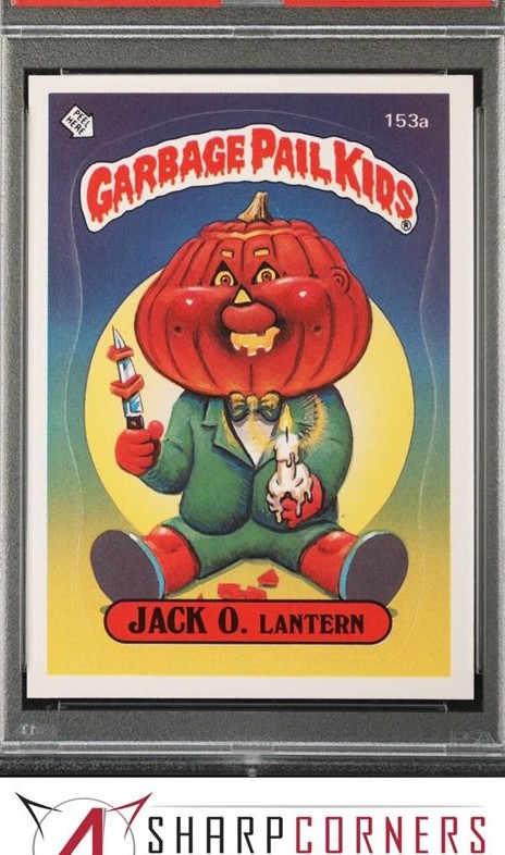 1986 Topps Garbage Pail Kids Stickers #153a Jack O. Lantern front