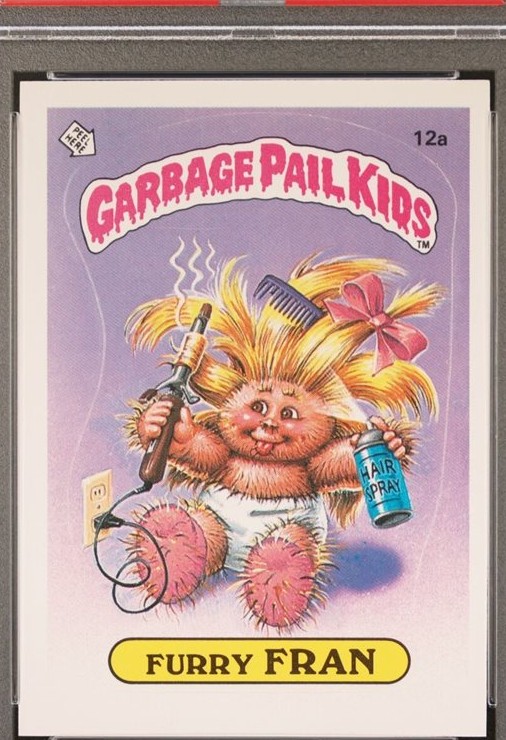 1985 Topps Garbage Pail Kids Series 1 GLOSSY #12A Furry Fran front