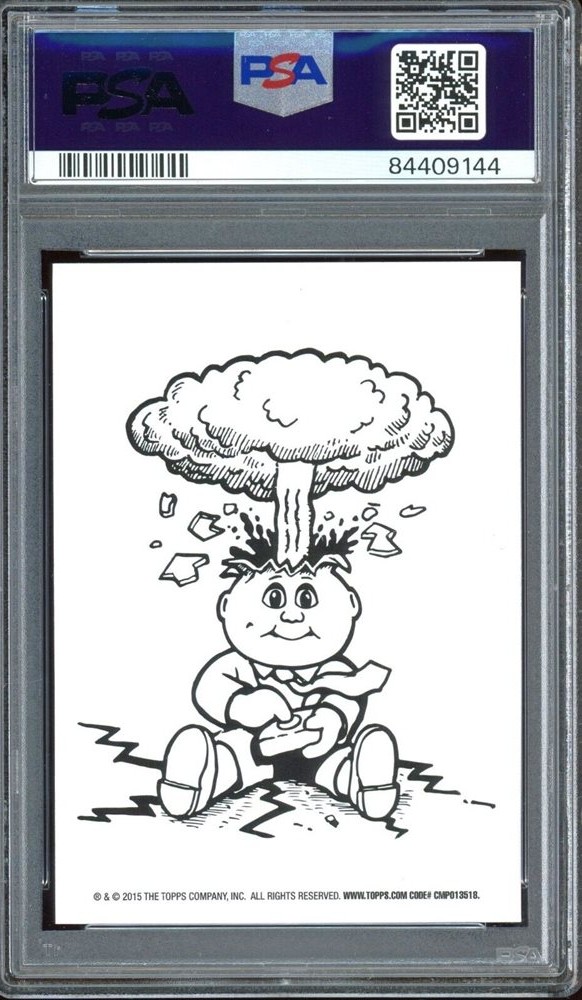 2015 Topps Topps Garbage Pail Kids 30Th Anniversary Lost Alternate Art Character Back #1b Glandular Angela front