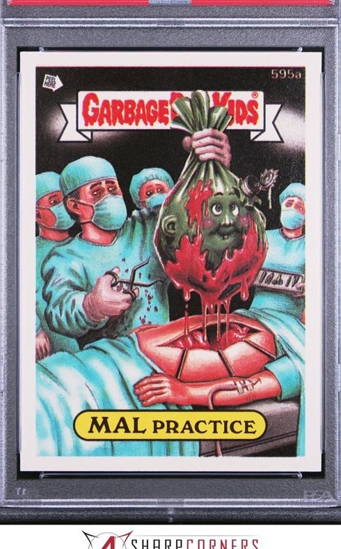 1988 Topps Garbage Pail Kids Series 15 #595a Mal Practice front