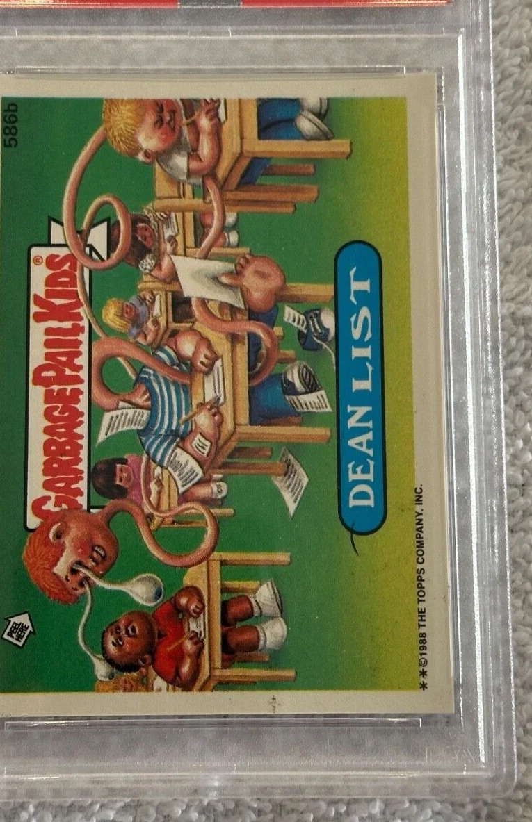 1988 Topps Garbage Pail Kids Series 15 Eyelash Error #586b Dean List front
