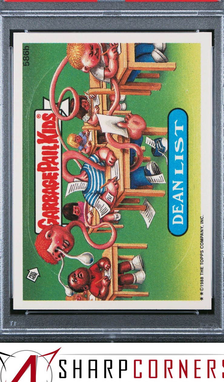 1988 Topps Garbage Pail Kids Series 15 Die-Cut #586b Dean List front