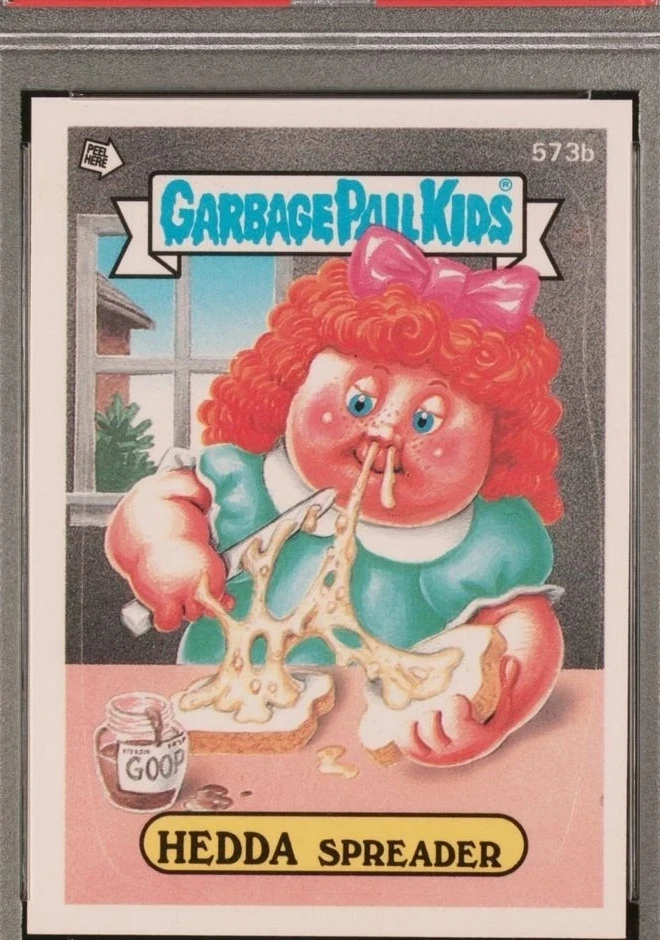 1988 Topps Garbage Pail Kids Series 14 Complete Puzzle #573b Hedda Spreader front