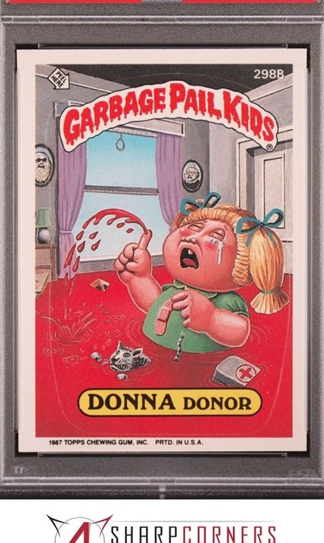 1987 Topps Garbage Pail Kids Series 8 #298B Donna Donor front