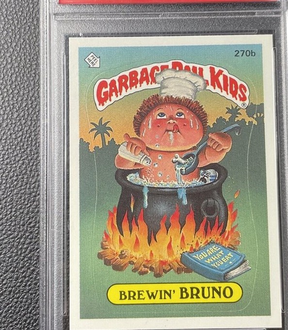 1987 Topps Garbage Pail Kids Series 7 #270B Brewin Bruno front