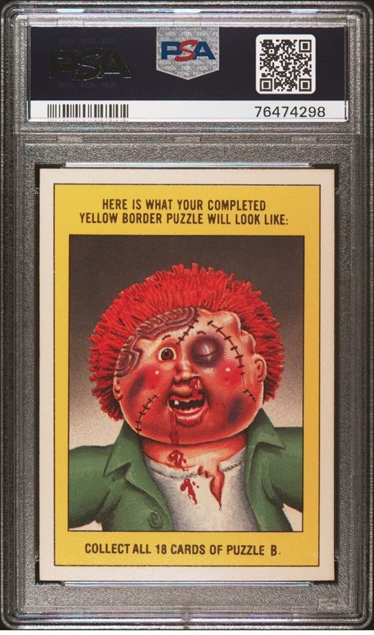 1986 Topps Garbage Pail Kids Stickers-U.K. Minis #87b Roy Bot front