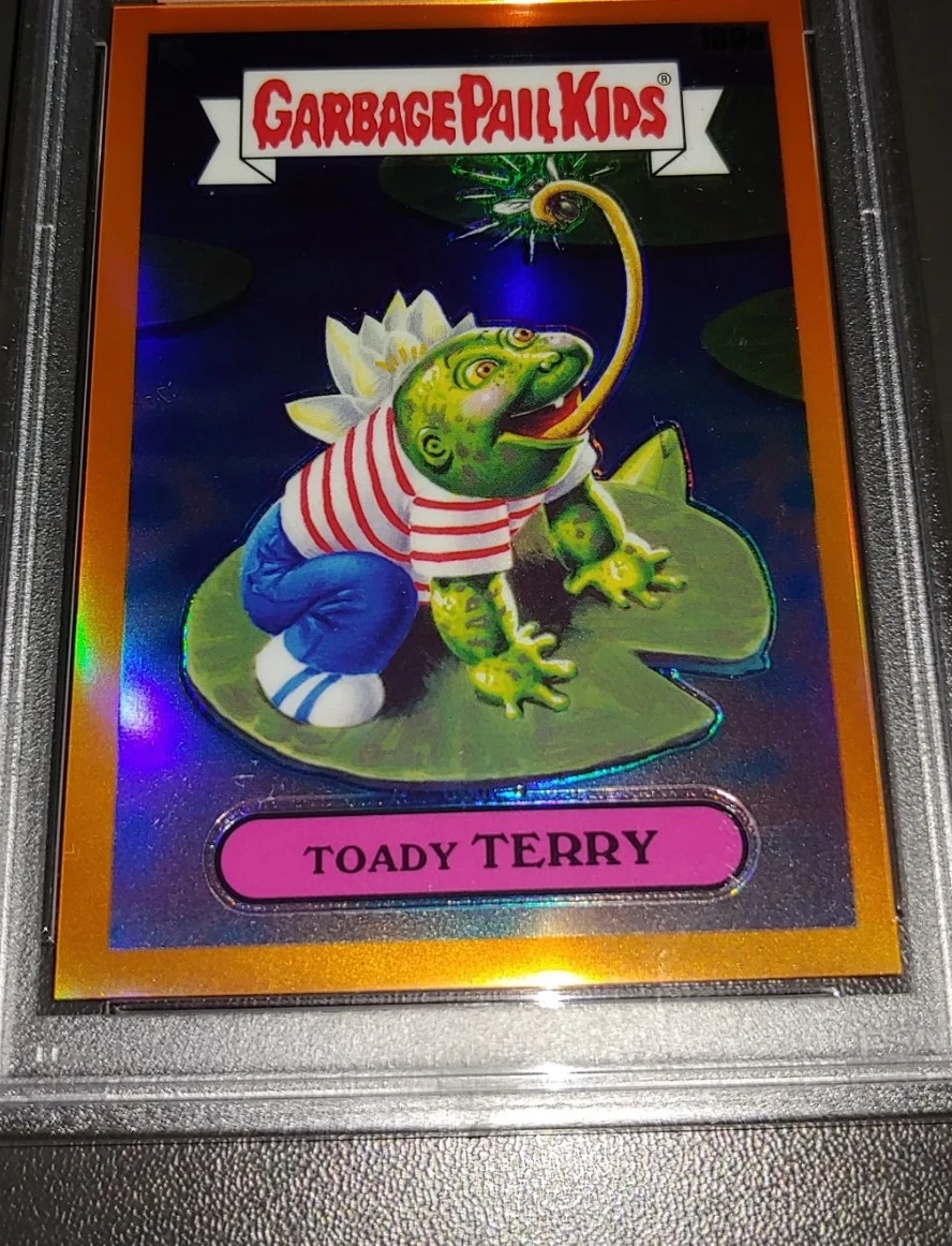2020 Topps Garbage Pail Kids ORANGE REFRACTOR #109a Toady Terry front