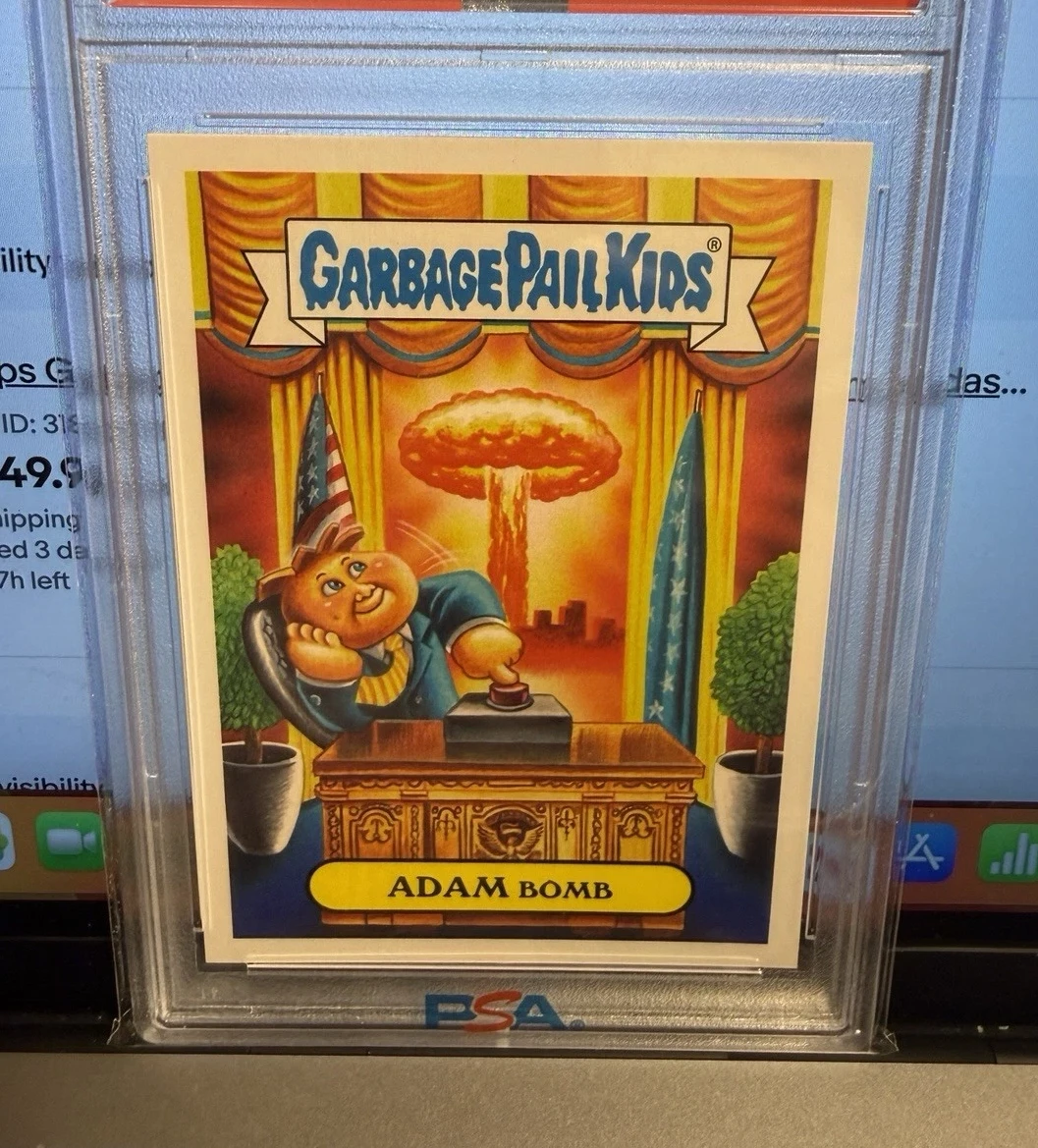 2017 Topps Garbage Pail Kids Adam-Geddon Series 1 Nuclear Sticker #17a Adam Bomb front