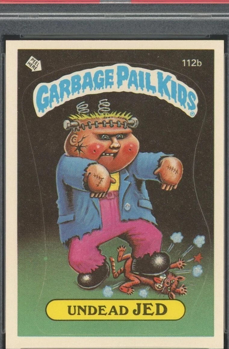 1986 Topps Garbage Pail Kids Series 3 #112b Undead Jed front
