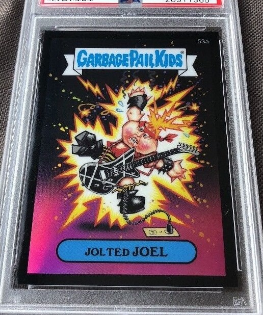 2014 Topps Garbage Pail Kids Chrome Series 2 Black Refractor #53a Jolted Joel front