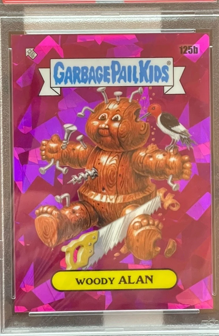 2021 Topps Garbage Pail Kids Sapphire Edition Fuchsia #125b Woody Alan front