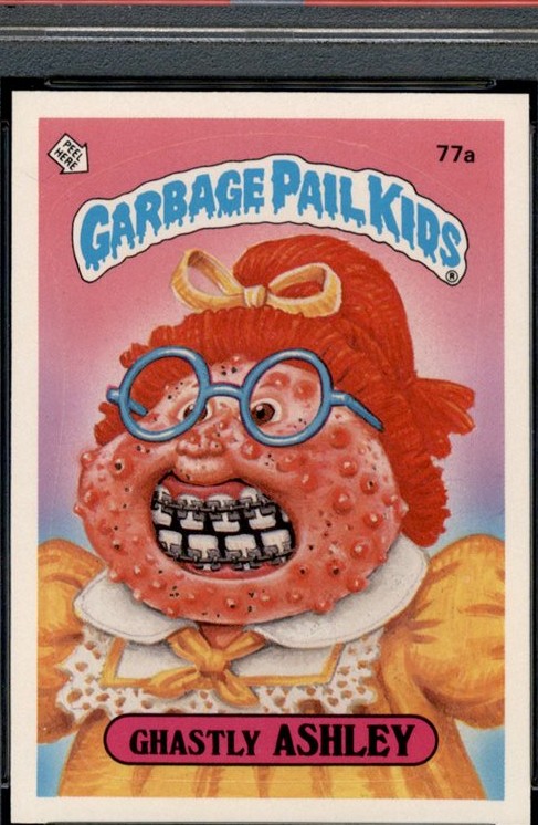 1985 Topps Garbage Pail Kids Series 2 Glossy #77a Ghastly Ashley front