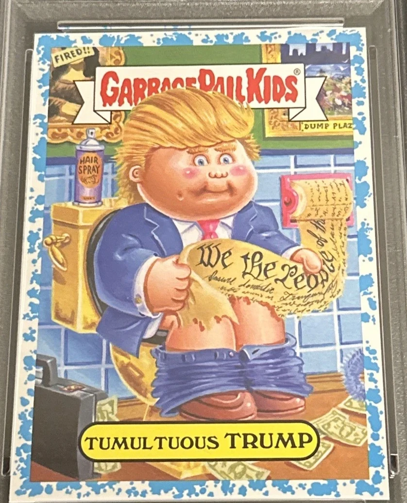 2016 Topps Topps Garbage Pail Kids American U.S. Presidential Candidate Sticker Spit #3b Tumultuous Trump front