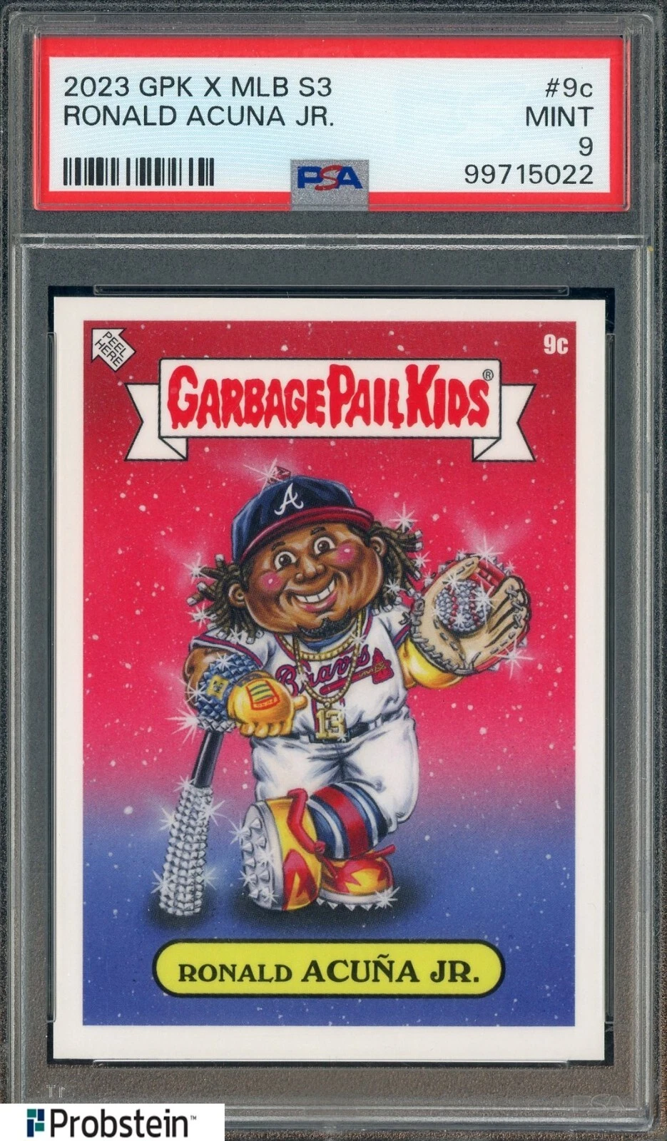 2023 Topps Topps Garbage Pail Kids X Mlb Series 3 #9c Ronald Acuna Jr. front
