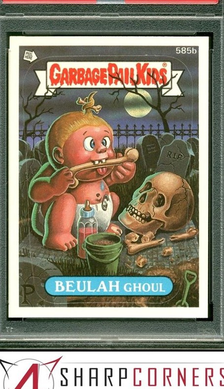 1988 Topps Garbage Pail Kids Series 15 Die-Cut #585b Beulah Ghoul front