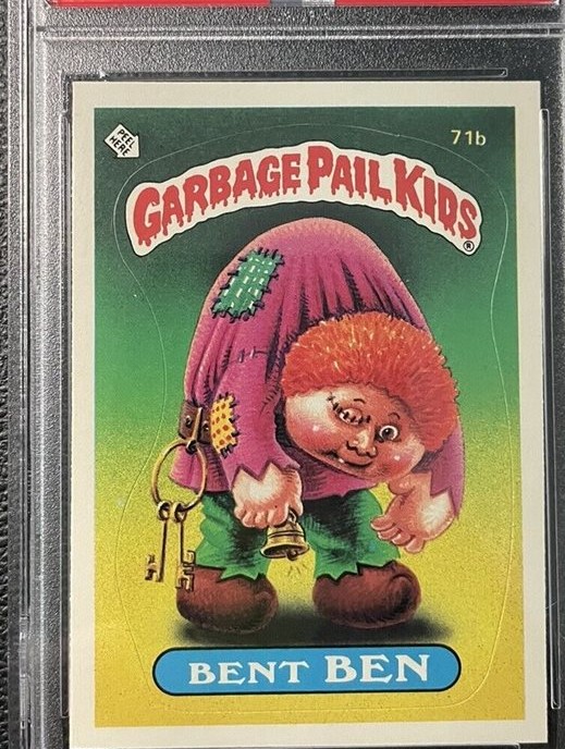 1985 Topps Garbage Pail Kids Series 2 Glossy #71b Bent Ben front