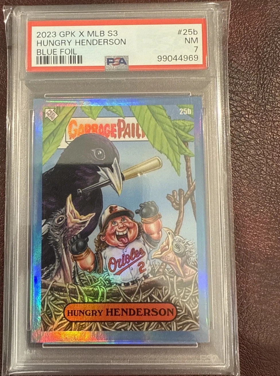 2023 Topps Topps Garbage Pail Kids X Mlb Series 3 Blue Foil #25b Hungry Henderson front