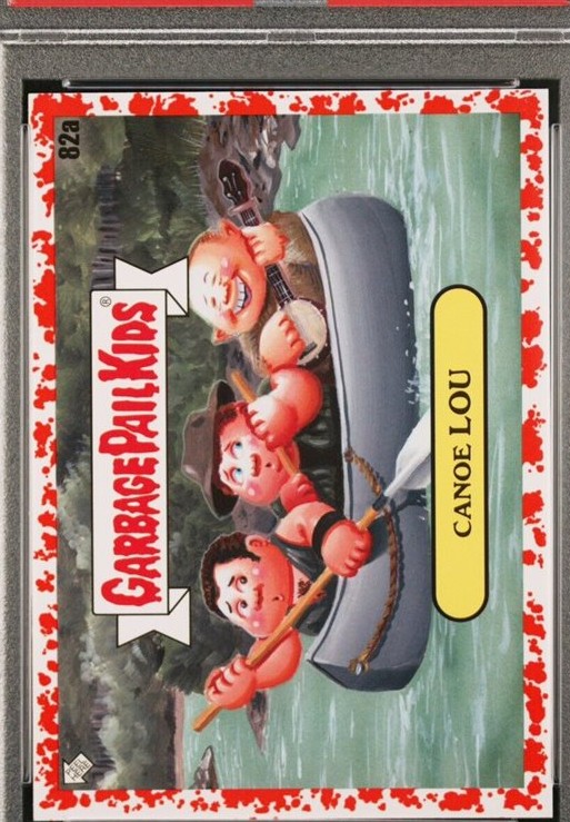 2023 Topps Garbage Pail Kids Go On Vacation Blood Red #82a Canoe Lou front