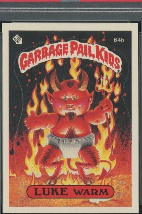 1985 Topps Garbage Pail Kids Series 2 #64b Luke Warm front