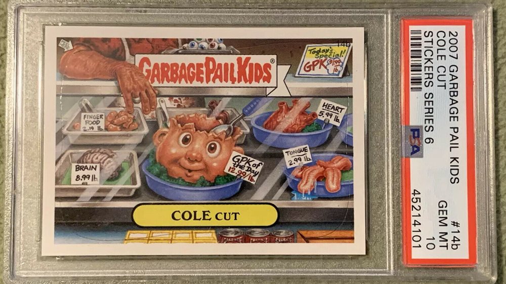 2007 Topps Garbage Pail Kids Stickers Series 6 #14b Cole Cut front