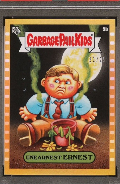 2024 Topps Garbage Pail Kids Not-Scars Gold #5b Unearnest Ernest front