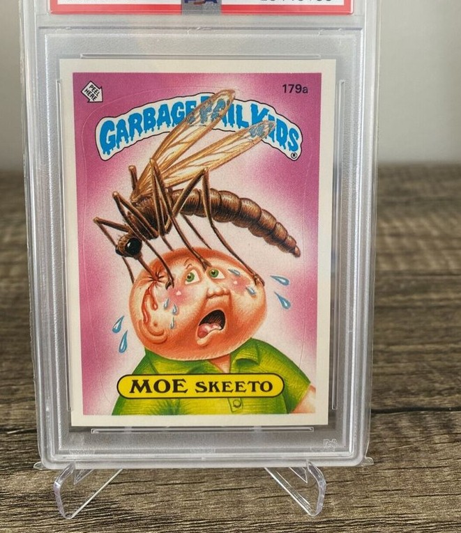 1986 Topps Garbage Pail Kids Stickers #179a Moe Skeeto front