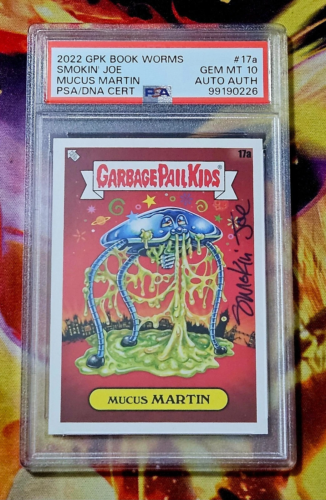 2022 Topps Garbage Pail Kids Book Worms #17a Mucus Martin front
